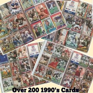 OVER Two Hundred 1990 NFL Cards/Sets in Plastic